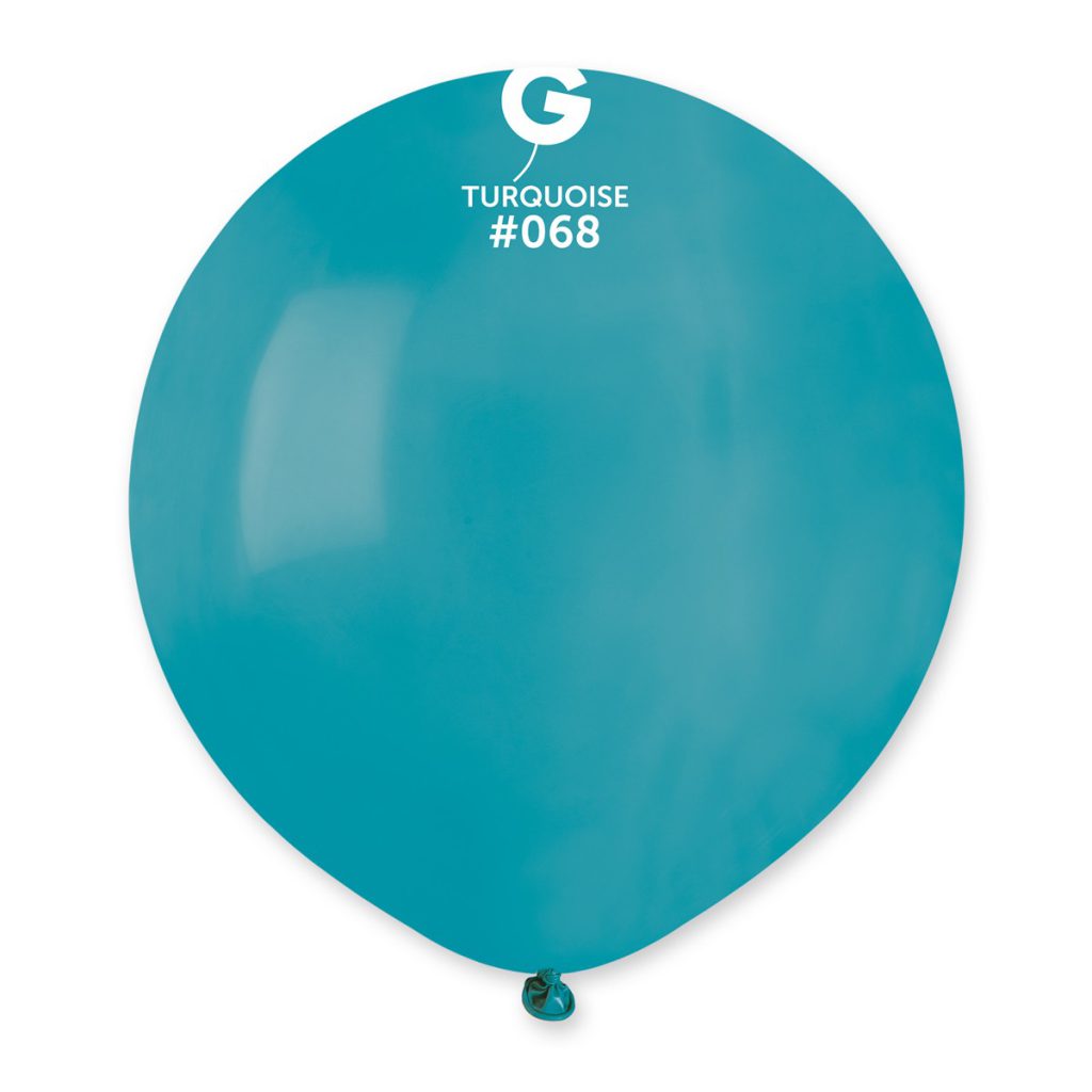 Gemar Standard G19 Turquoise #068 19" Latex Balloons 25pc/Bag