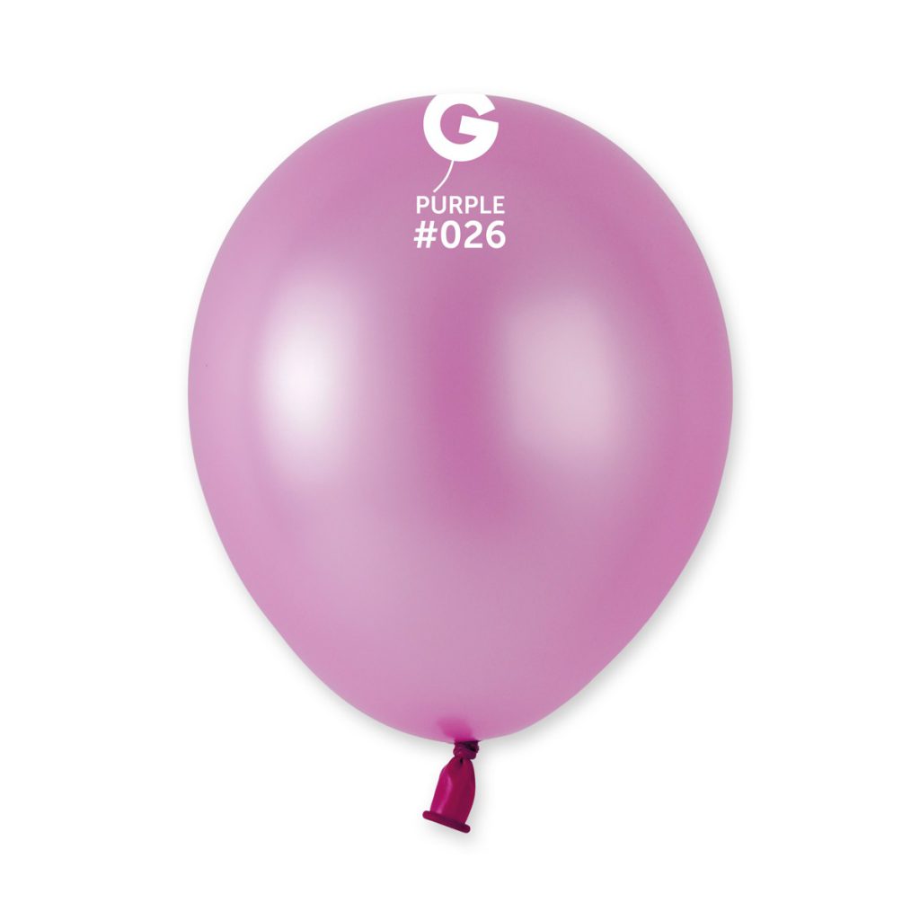 Gemar AF50 Neon Purple #026 5" Latex Balloons 50pc/Bag
