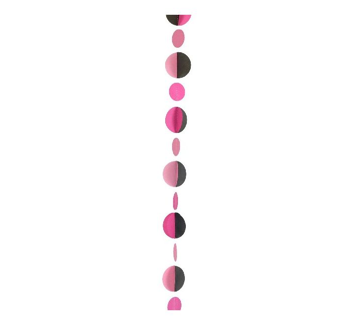 Anagram Pink & Black Tissue Balloon Tail 1.25m