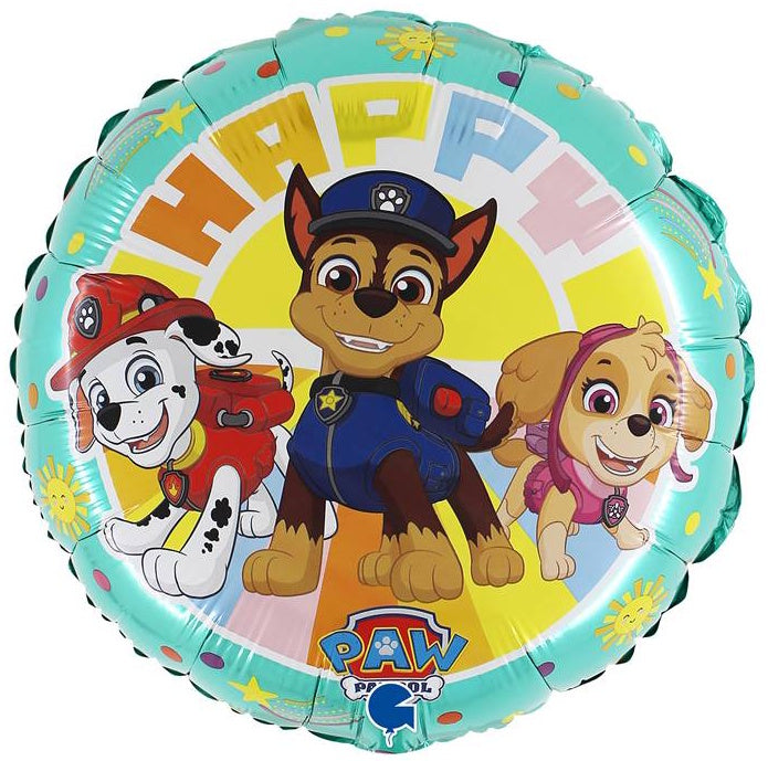 Grabo Paw Patrol Happy Birthday 2-Sided 18" Foil Balloon