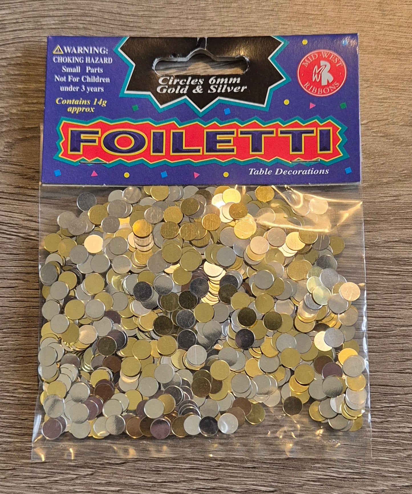 Gold & Silver Circles Metallic Confetti 14g