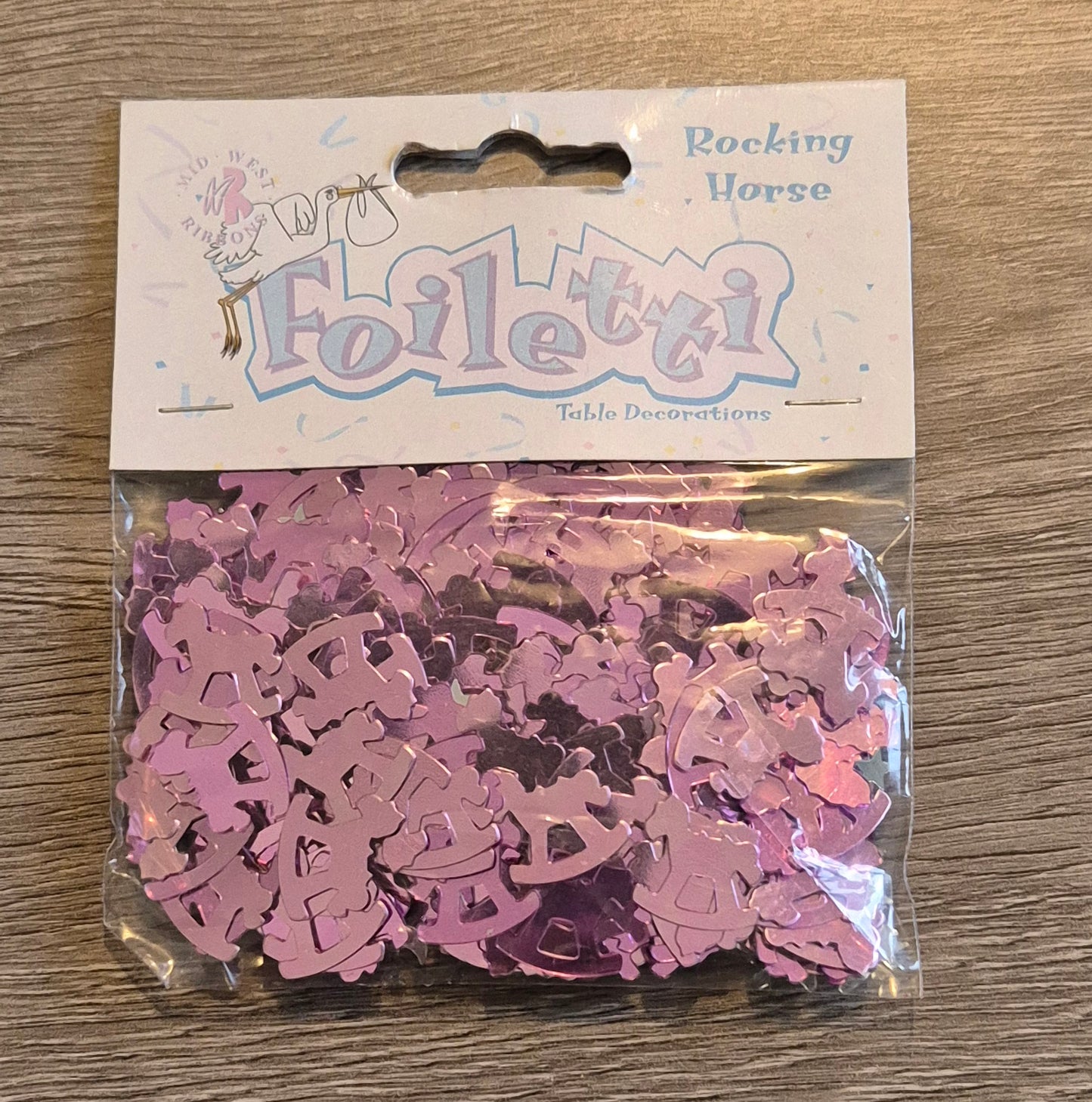Pink Rocking Horse Metallic Confetti 14g