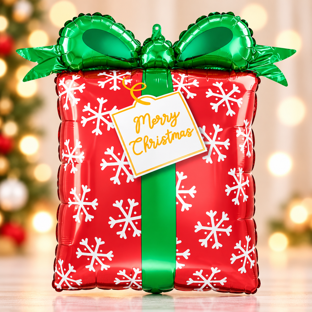 Anagram 27" Merry Christmas Present SuperShape Foil Balloon – Air or Helium