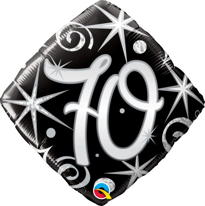 70 Elegant Sparkles & Swirls Diamond 18-inch Foil Balloon