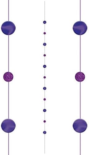 Amscan Balloon Fun Strings 1.82m Purple Dots