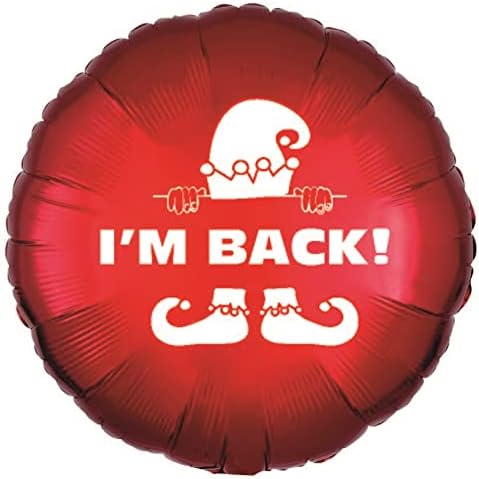 Christmas Elf I'm Back 18-inch Foil Balloon (Red)