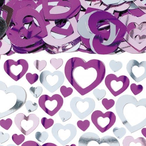 Heart Shimmer Metallic Confetti, Multi Pink 14g