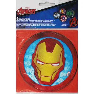 Marvel Avengers Party Invitations - 6 Pack