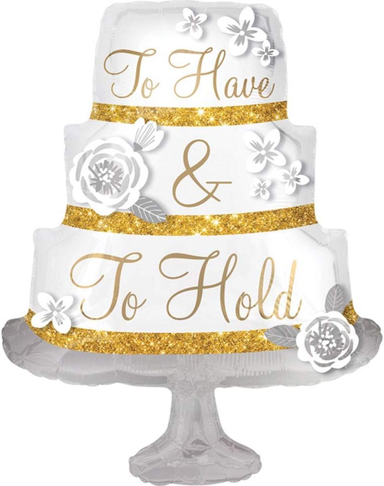 Anagram To Have and To Hold Wedding Cake Supershape 28" Foil Balloon