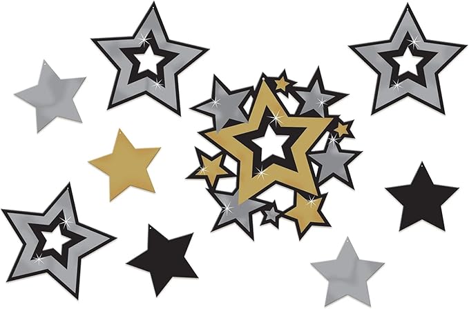 Amscan Movie Nights Stars Cutouts 30pc