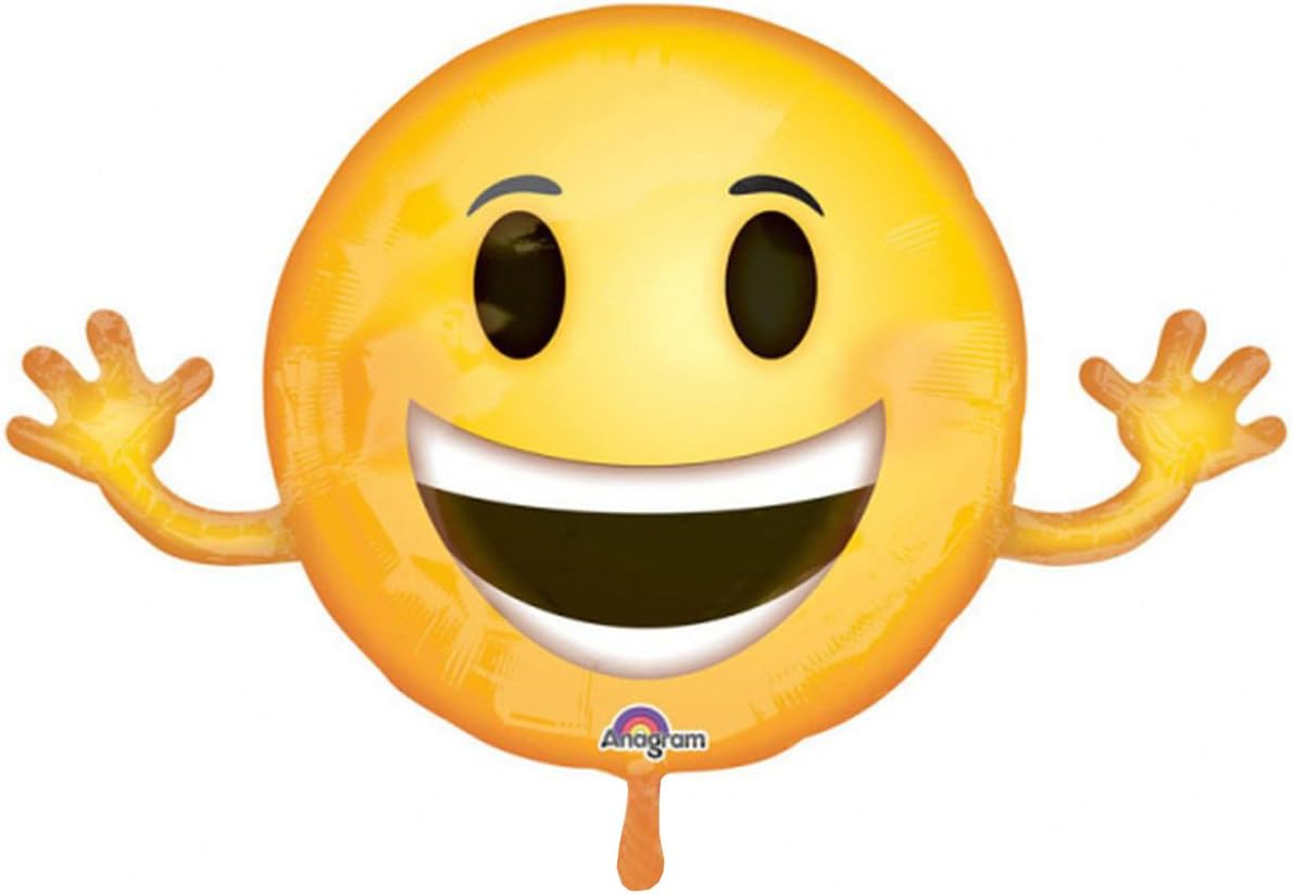 Anagram Birthday Emoticon Supershape 39" Foil Balloon