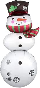 Anagram Christmas Snowman Stacker 61" Foil Balloon