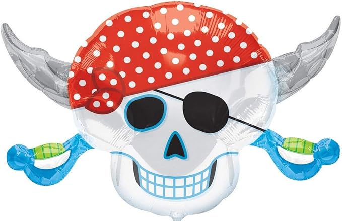 Anagram Pirate Party Skull SuperShape 28" Foil Balloon