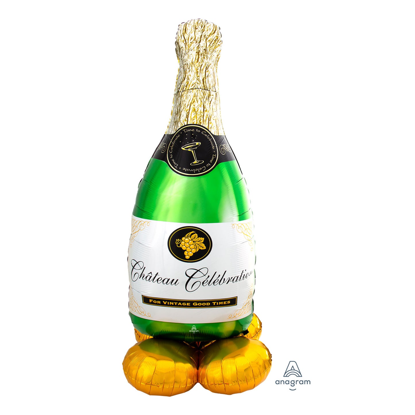 Anagram Airloonz Bubbly Champagne Wine 55" Foil Balloon
