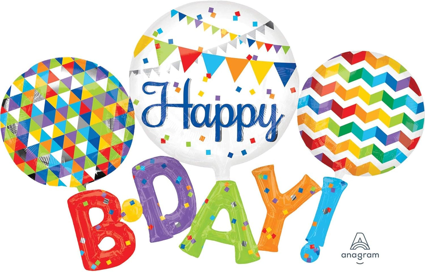 Anagram Happy Birthday 56" Foil Multi-Balloon