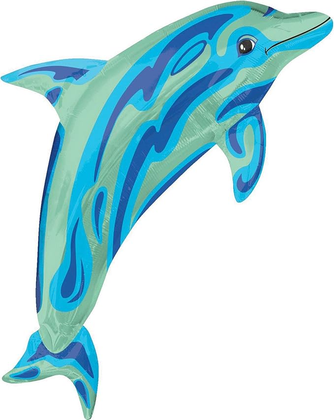Anagram SeeThru Dolphin Supershape 37" Foil Balloon