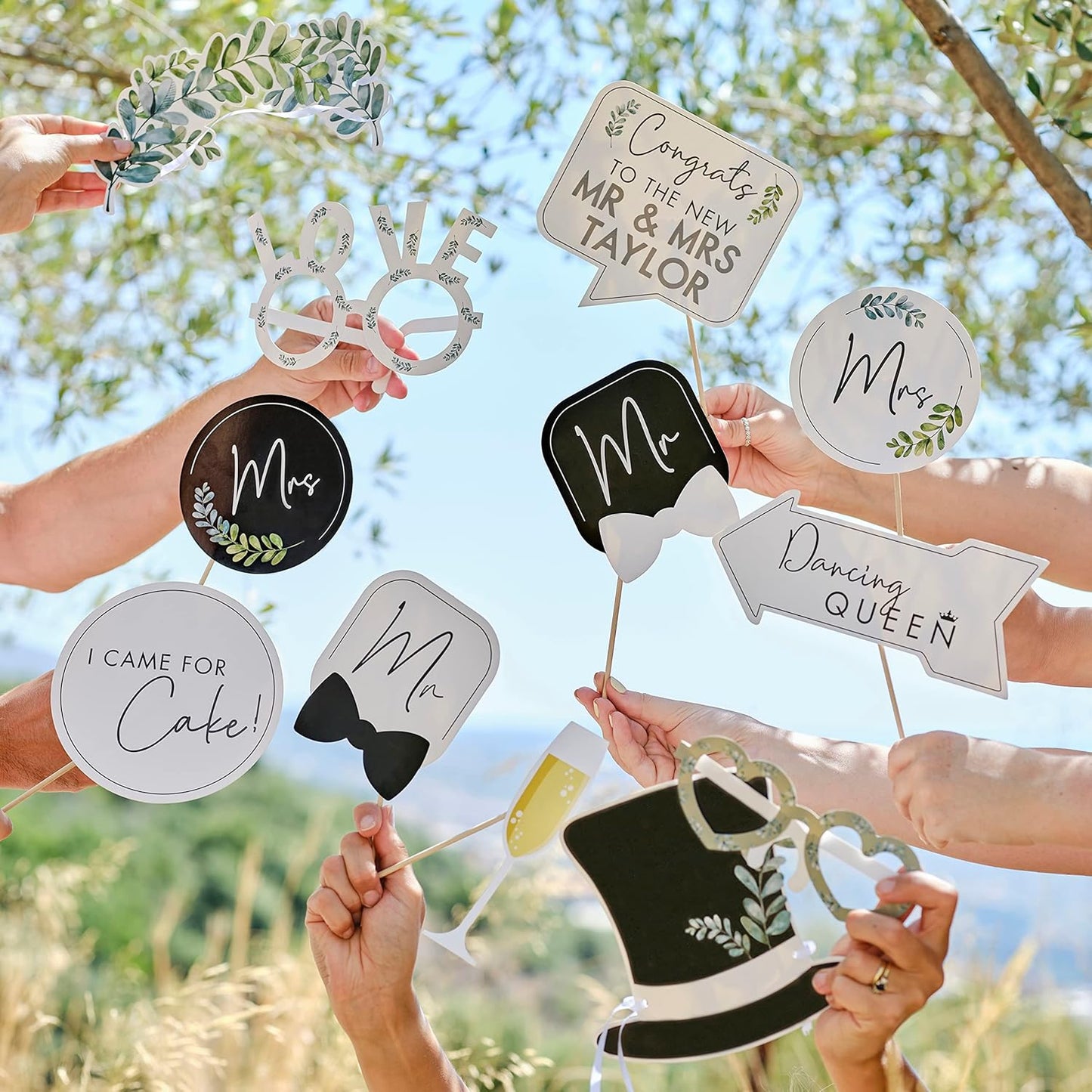 Ginger Ray Customisable Wedding Photo Booth Props