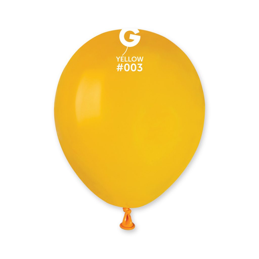 Gemar A50 Yellow #003 5" Latex Balloons 50pc/Bag