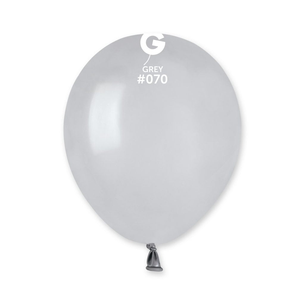Gemar A50 Grey #070 5" Latex Balloons 50pc/Bag