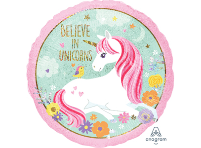 Magical Unicorn 18" Round Foil Balloon