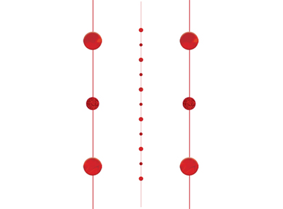 Amscan Balloon Fun Strings 1.82m Red Dots