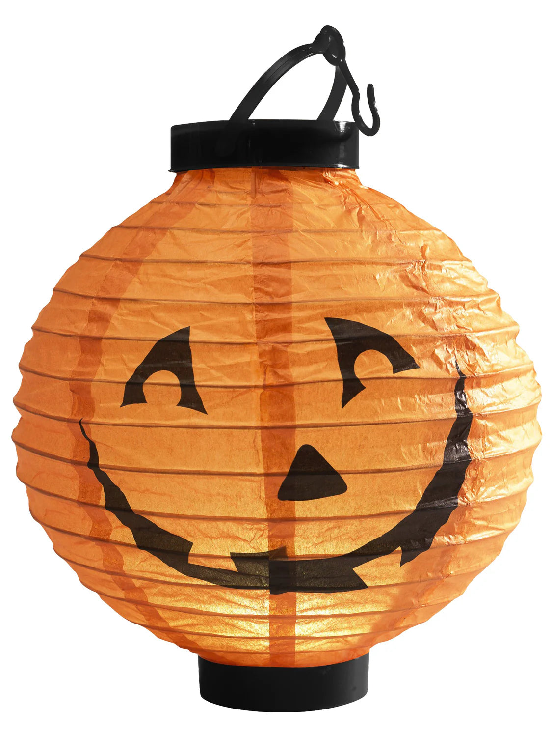 Light Up LED Paper Pumpkin Web Lantern ( 20x7x22cm)