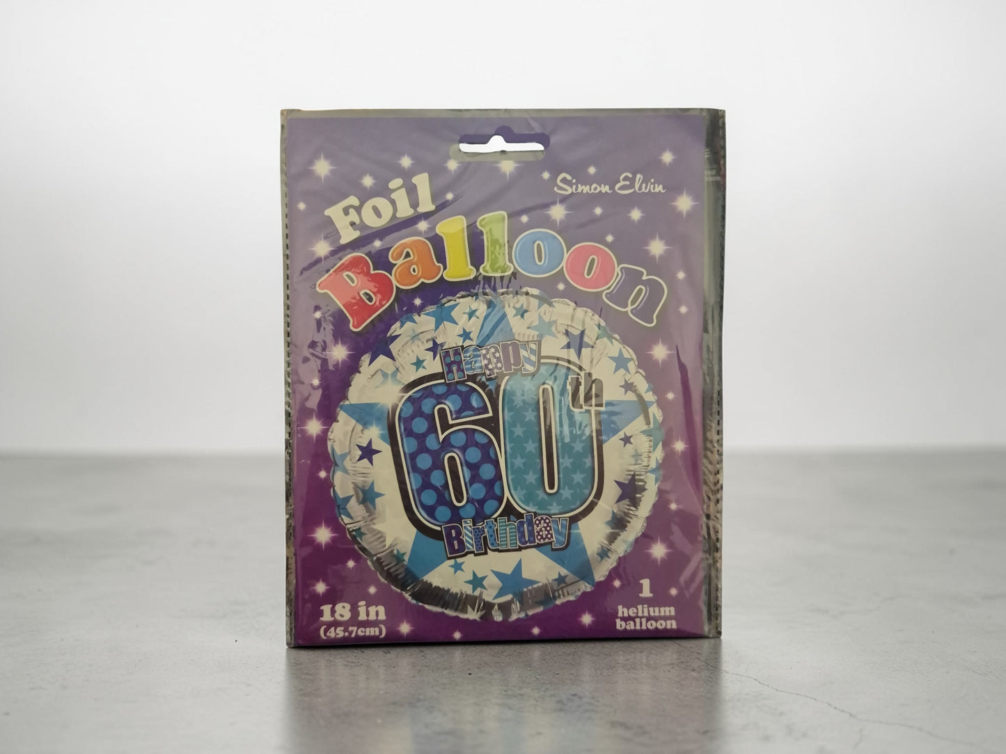 Simon Elvin Happy 60th Birthday Male Stars 18" Foil Balloon