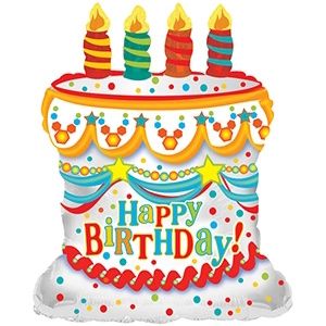 CTI White Birthday Cake Shape-A-Loon 28" Foil Balloon