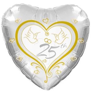 CTI 25th Anniversary Doves 17" Foil Balloon