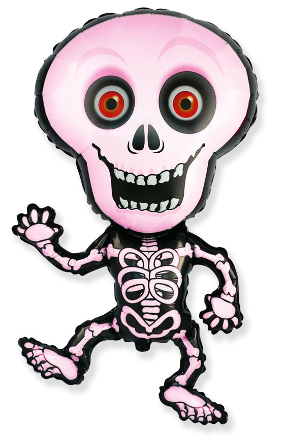 Skeleton Fuchsia 40" Foil Balloon