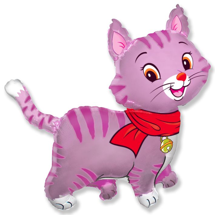 Lovely Cat Pink 37" Foil Balloon