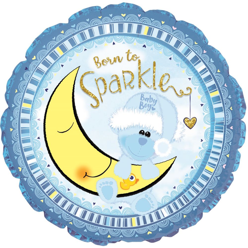 CTI Born to Sparkle Boy 17" Foil Balloon
