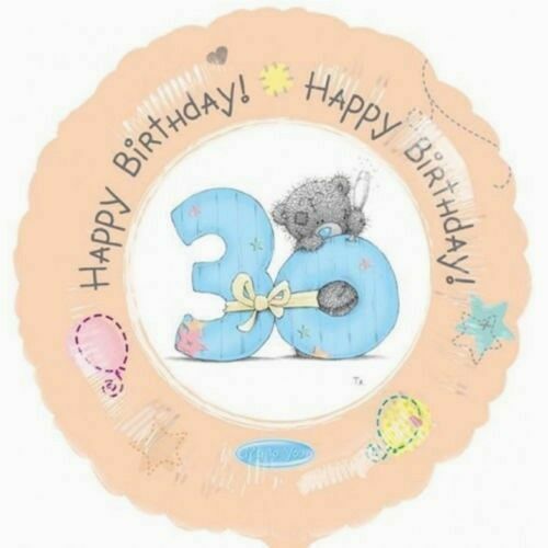 Me to You 30th Patch Teddy 18-inch Foil Balloon