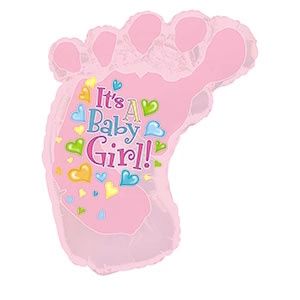 CTI Baby Girl Footsie Shape-A-Loon 34" Foil Balloon
