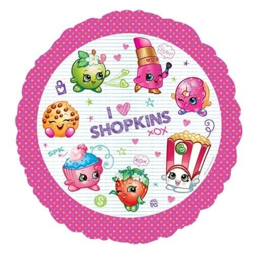 Anagram I Love Shopkins Round 18" Foil Balloon