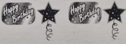 Creative Party Elegant Black & Silver Birthday Foil Garland 3m