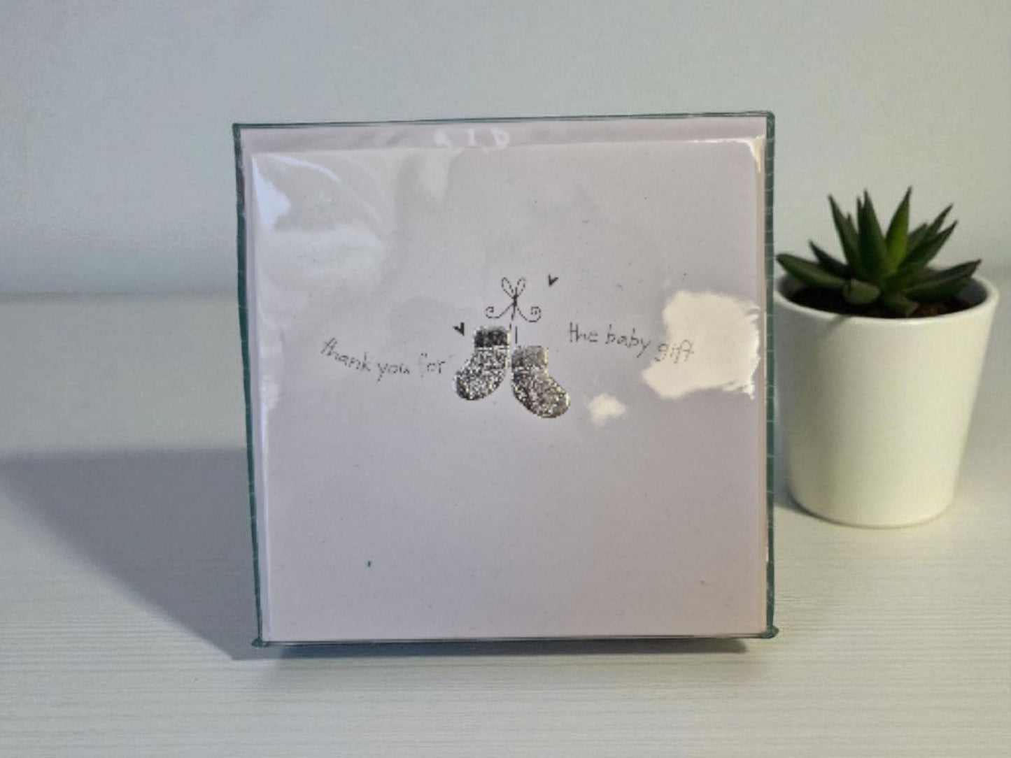 Thank you for Baby Gifts Silver Embossed with Envelopes 6pc