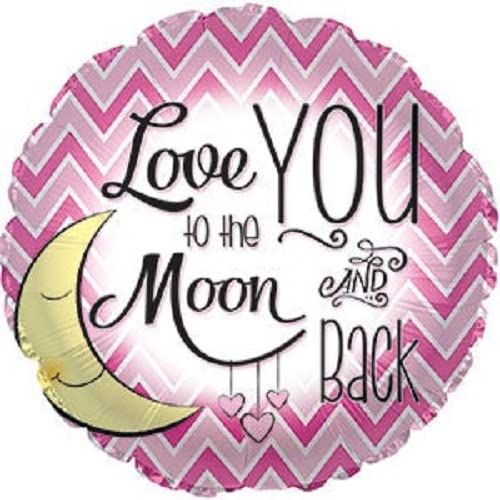 CTI Love You to the Moon - Girl 17" Foil Balloon