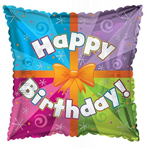 CTI Happy Birthday Colorful Present 17" Foil Balloon
