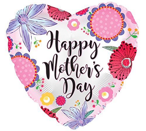 CTI Happy Mother's Day Crazy Flowers 17" Foil Balloon
