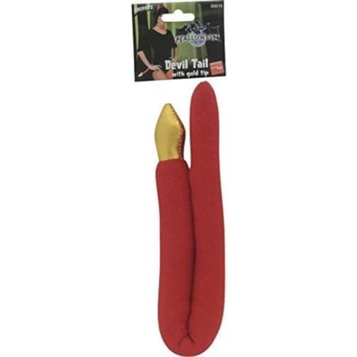 Smiffys 56cm Tail Devil Tip Wired (Red/ Gold)