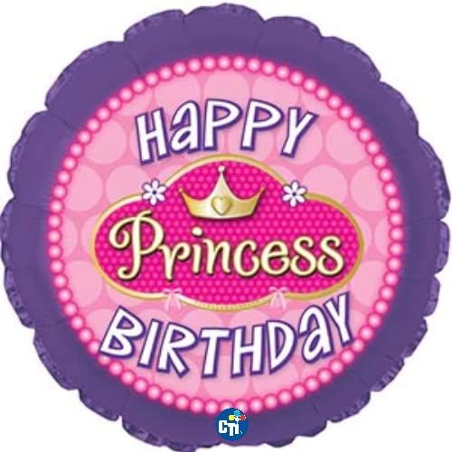 CTI Happy Birthday Princess Pink Pearls 17" Foil Balloon