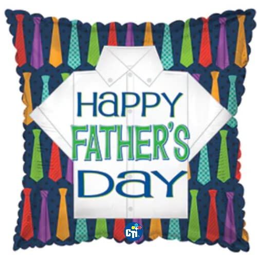 CTI Happy Father's Day Shirt and Ties 17" Foil Balloon