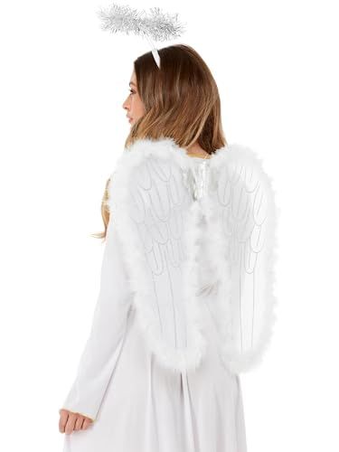 Smiffys Women's/Ladies Marabou Angel Costume Prop One Size