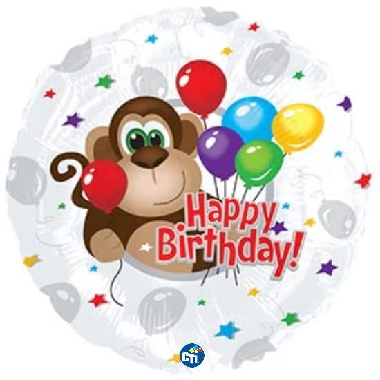 CTI Monkey Around Birthday 17" Foil Balloon