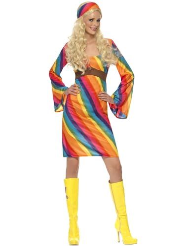Smiffys Rainbow Hippie Costume size: M - UK Size 12-14