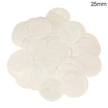 Oaktree Tissue Paper Confetti Round 25mm x 14g White