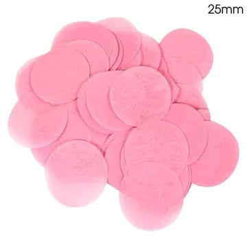 Oaktree Tissue Paper Confetti Round 25mm x 100g Lt. Pink