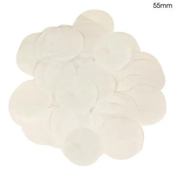 Oaktree Tissue Paper Confetti Round 55mm x 100g White