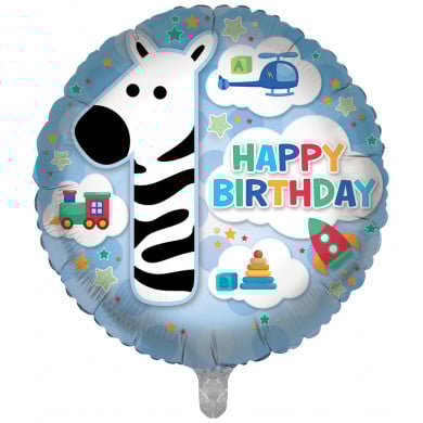 You're 1 Today Giraffe Double Sided 18-inch Foil Balloon